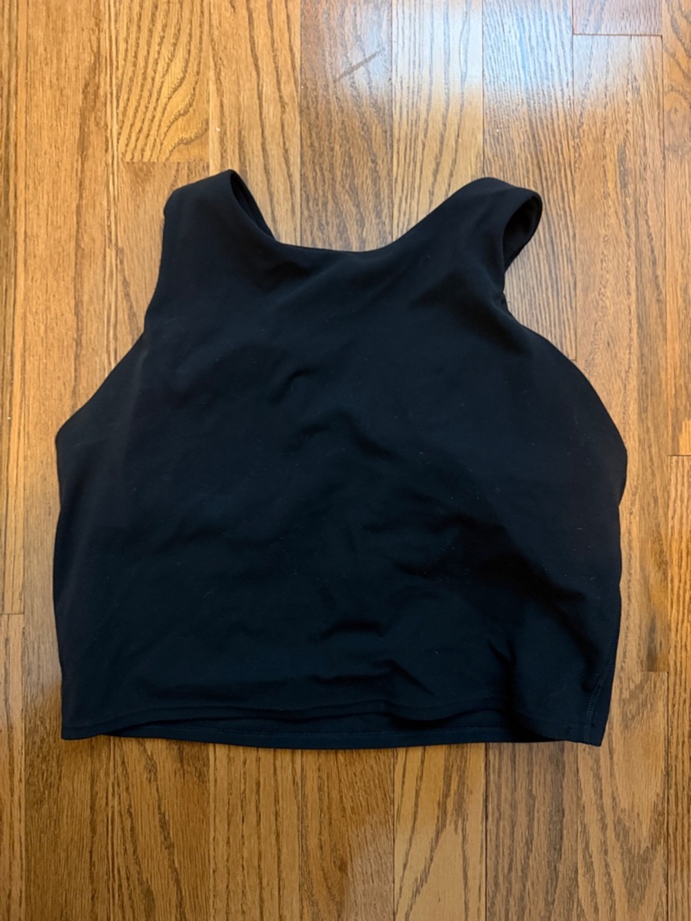 Athleta Black Crop Tank with High Neck